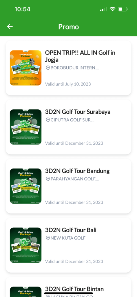 18hole インドネシア ゴルフ アプリ プロモーション 割引