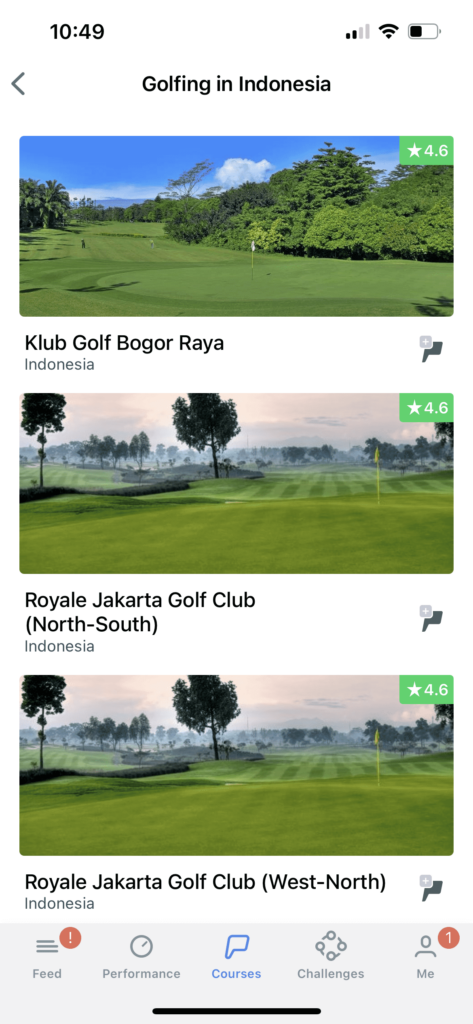 ゴルフ　インドネシア アプリ hole19