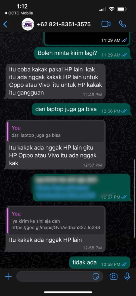 インドネシア詐欺手口 whatsappのメッセージ