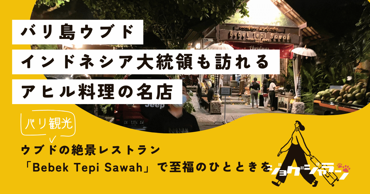 ウブドの絶景レストラン「Bebek Tepi Sawah」で至福のひとときを：在住者おすすめ情報満載！