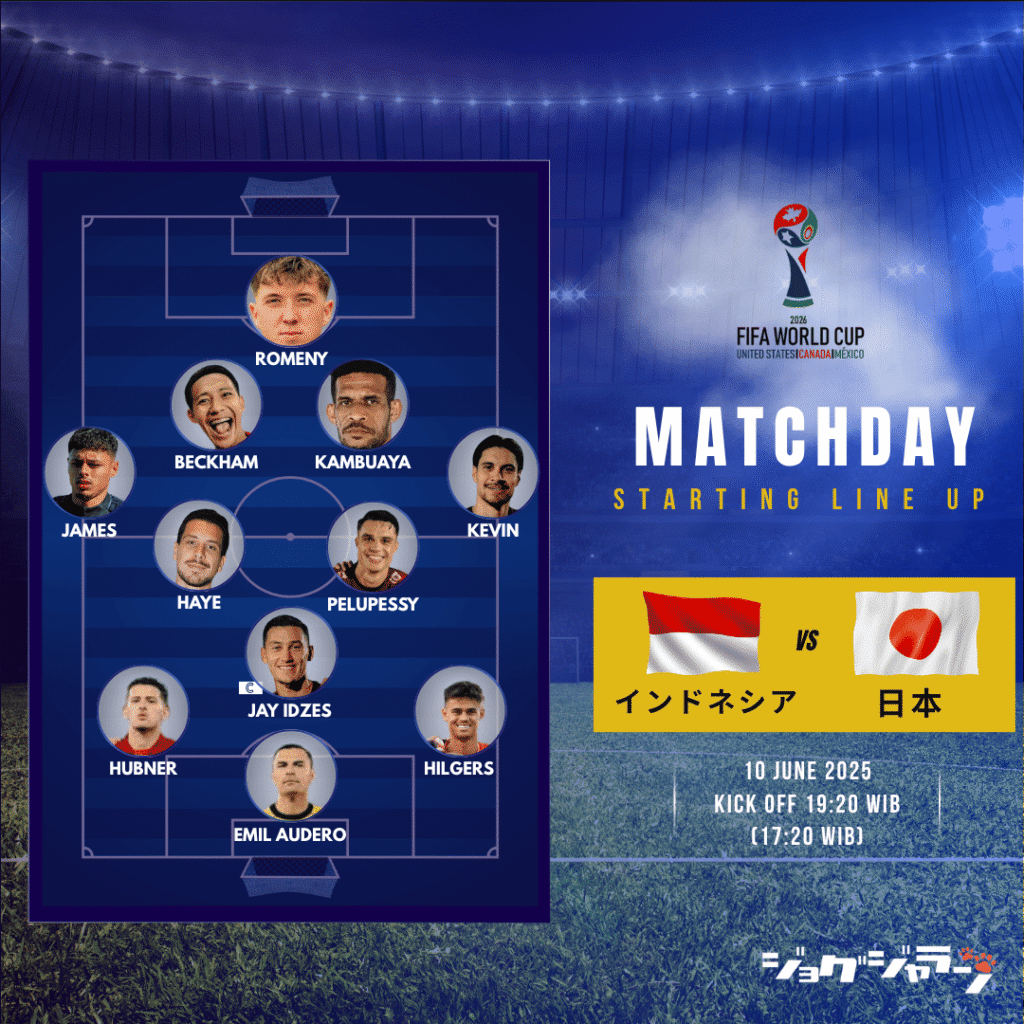 サッカー日本代表 vs インドネシア代表 インドネシア代表のスタメン速報